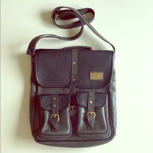 Unisex handmade leather crossbody bag